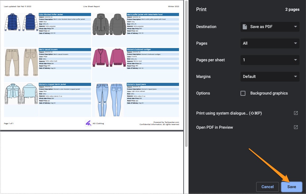 How to create a line sheet in ApparelMagic - ApparelMagic